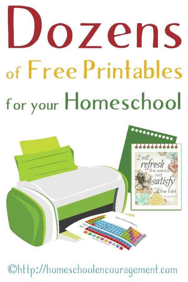 Free Printables for Homeschool