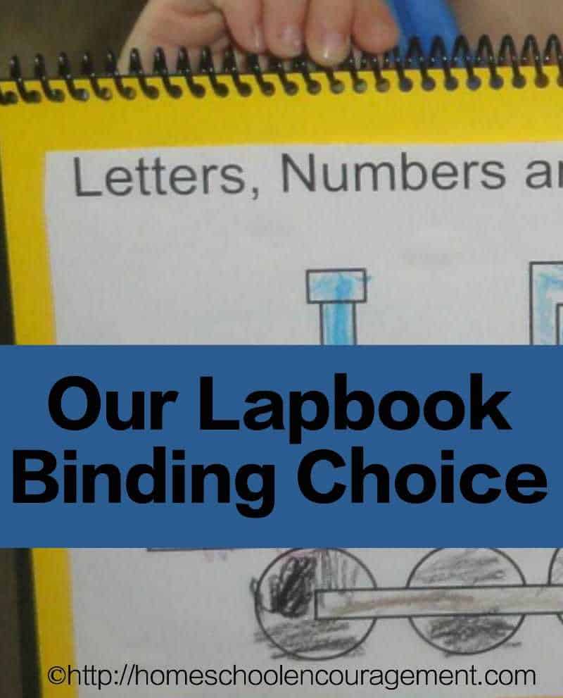 Using file folders is a popular solution for lapbooks; it's just not a favorite in our home.  My solution: having them spiral bound.  The end result: an inexpensive, easily storable, and more protected lapbook.
