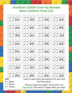 unofficial lego color by number printables free lego printables weekly