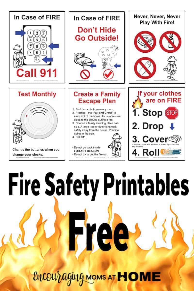 Free Fire Safety Posters With A LEGO Theme