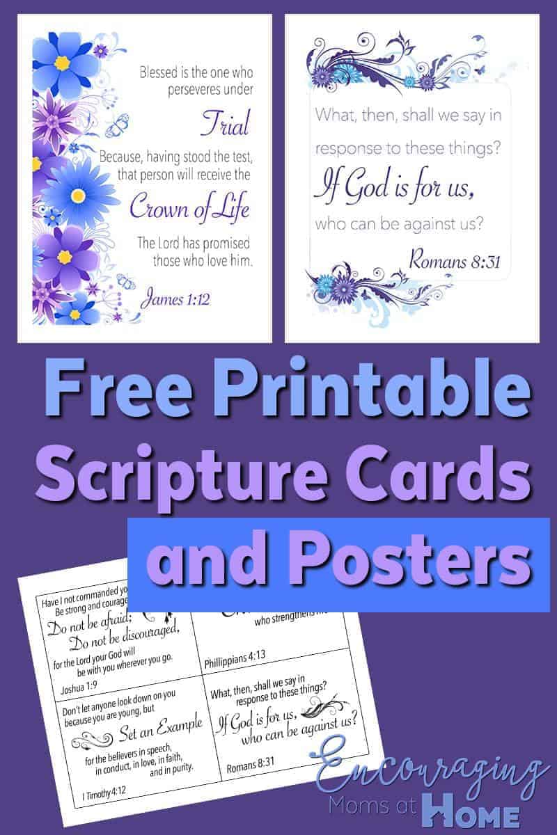 Verses for Perserverance - Free Printable Scripture cards and posters.