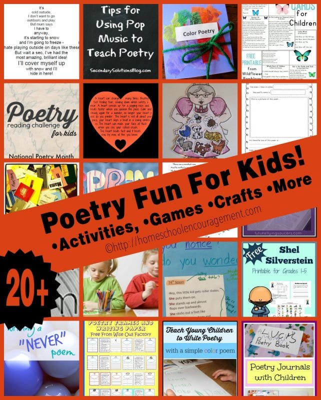 Poetry Fun For Kids Poetry Games, Poetry Crafts, Poetry Activiities Poetry Worksheets