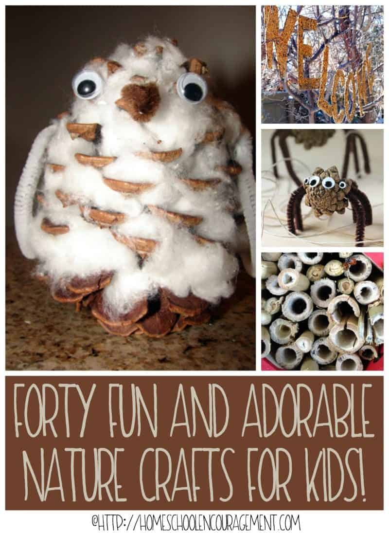 Forty Fun and Adorable Nature Crafts for Kids - 40 Fun Ideas - Nature Crafts for Kids - Beautiful Art 
