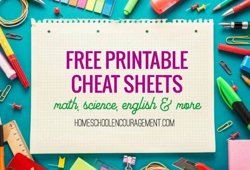 sheet grade math reference 7th Printable Cheat Sheets Free