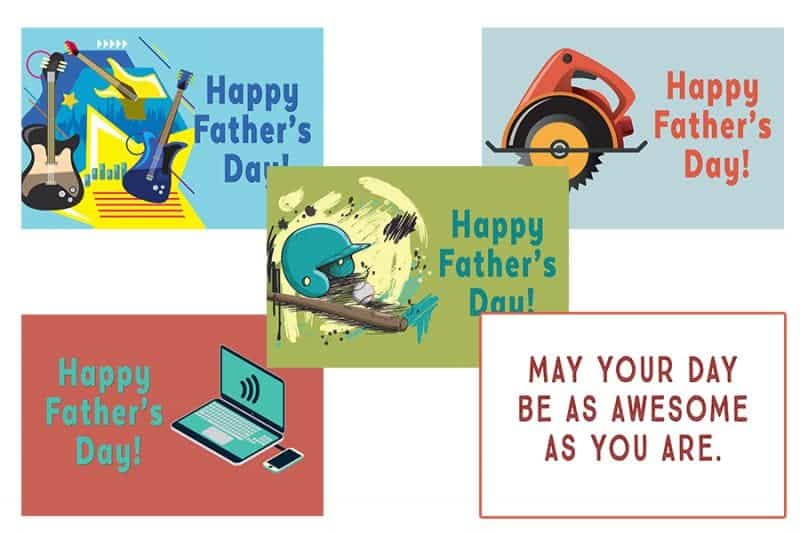 Father's Day Free printable cards