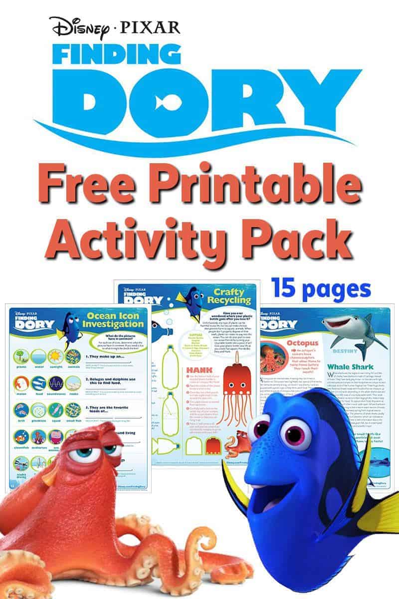 Finding Dory Activity Pack Free Printable