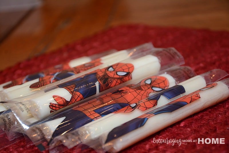 Marvel® string cheese on a table