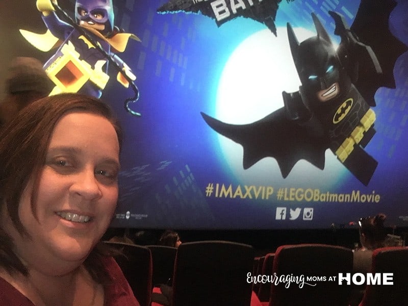 Amy at the LEGO Batman Movie and her review