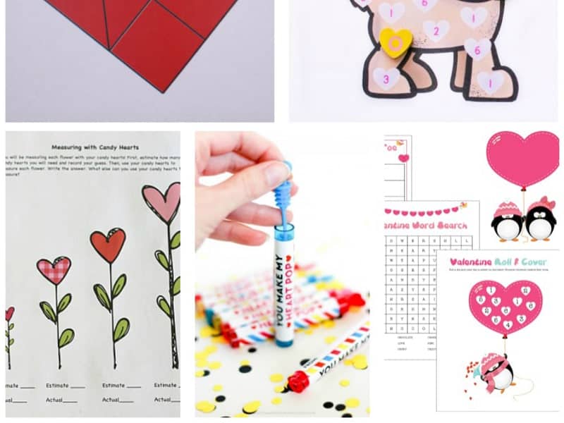 Valentine's Day Polygon Shapes Building Activity