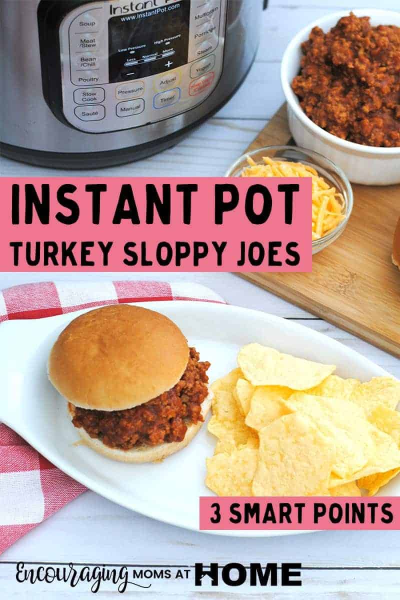 Skoppy Joes are a quick and easy meal for lunch or dinner. Did you know that they can also be healthy? This Instant Pot Turkey Sloppy Joe recipe is healthy and delicious and as a plus is only 3 ww smart points #instantpot