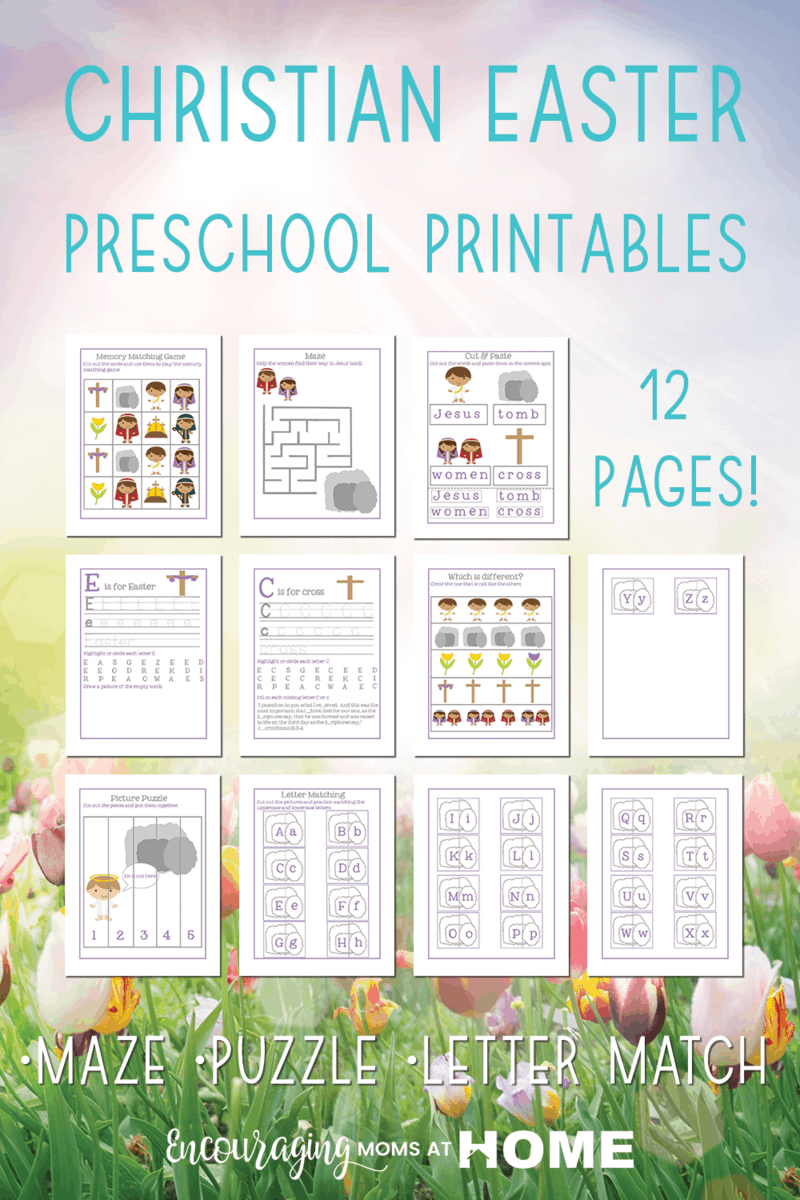 Christian Easter Preschool Printables Pack And Activities for Kids